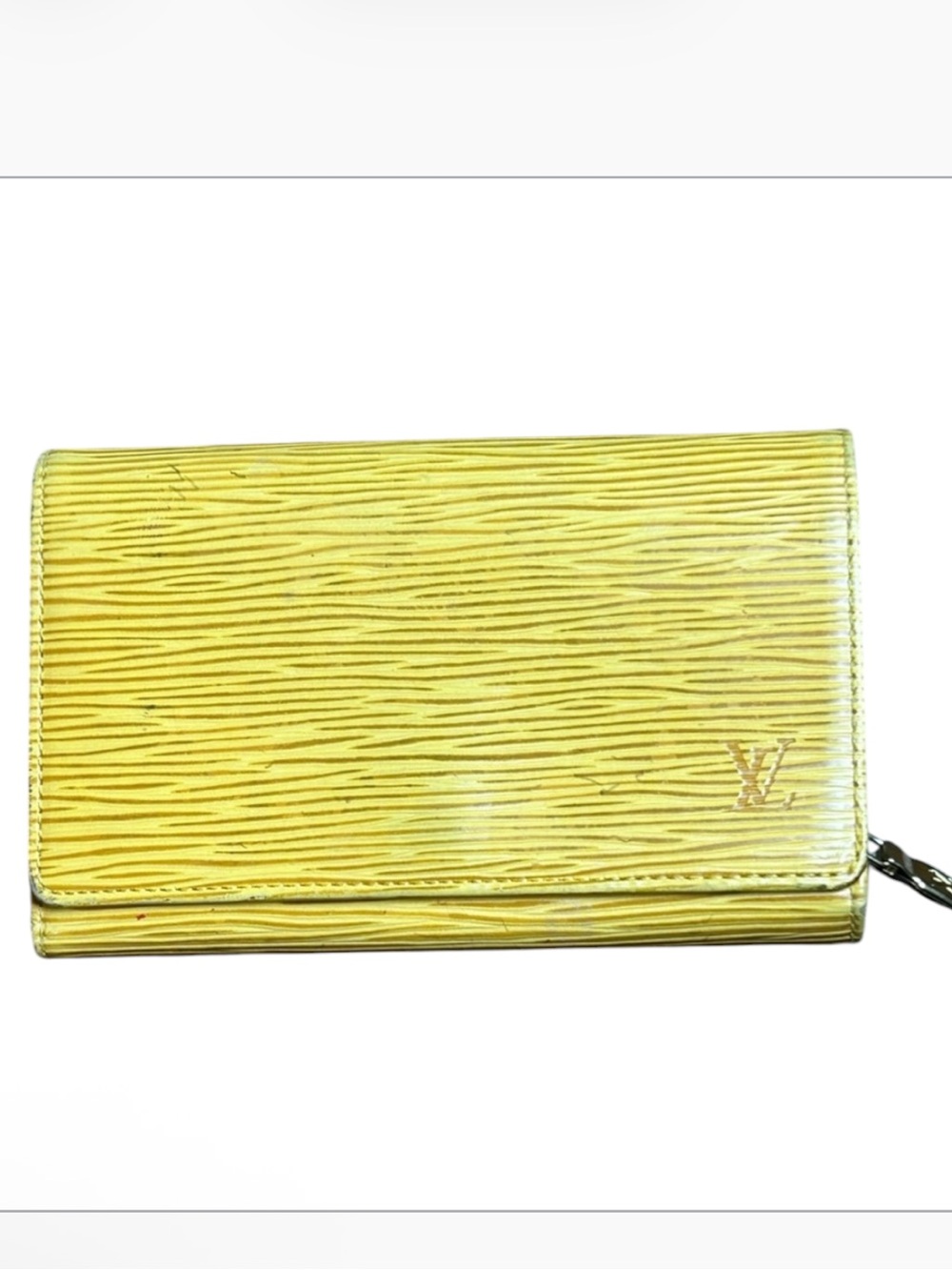 Louis Vuitton Yellow EPI Leather Authentic Wallet